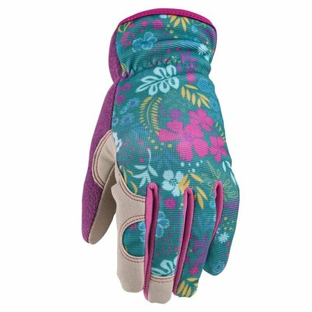 WELLS LAMONT Women's Indoor/Outdoor Botanical Work Gloves Multicolor M 7753M-990